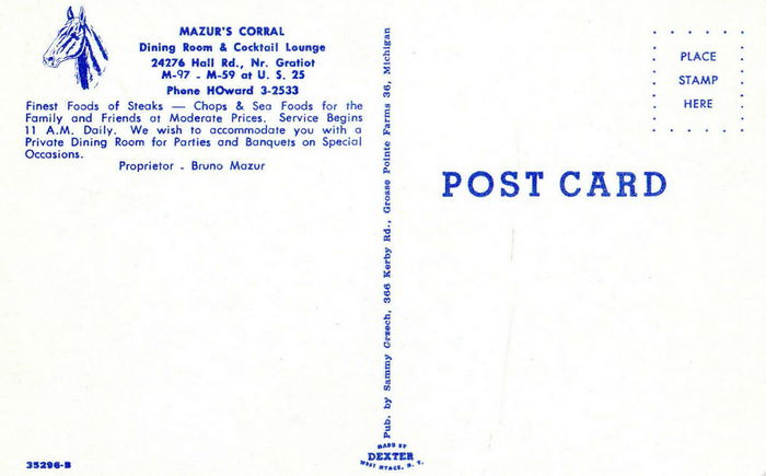 Mazurs Corral - Postcard